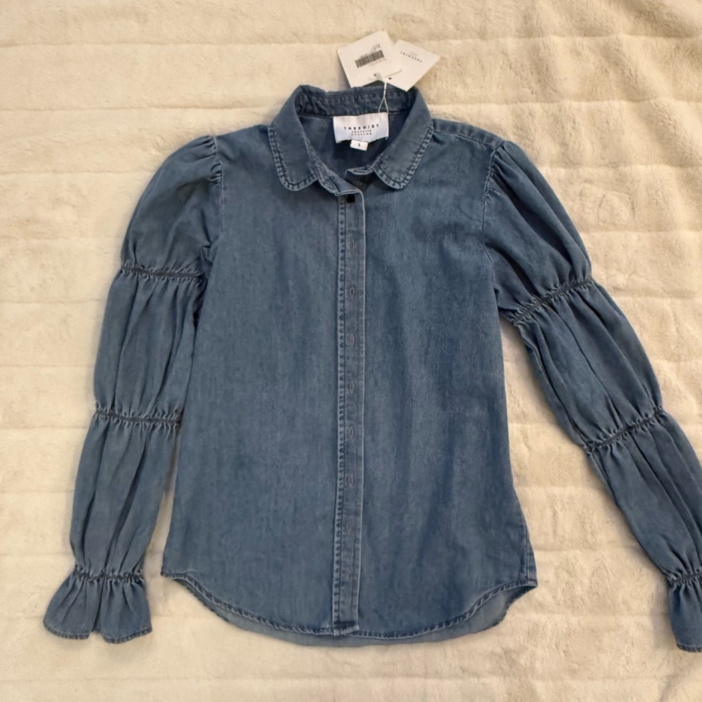 The Shirt Blue Denim Long Sleeve Blouse
